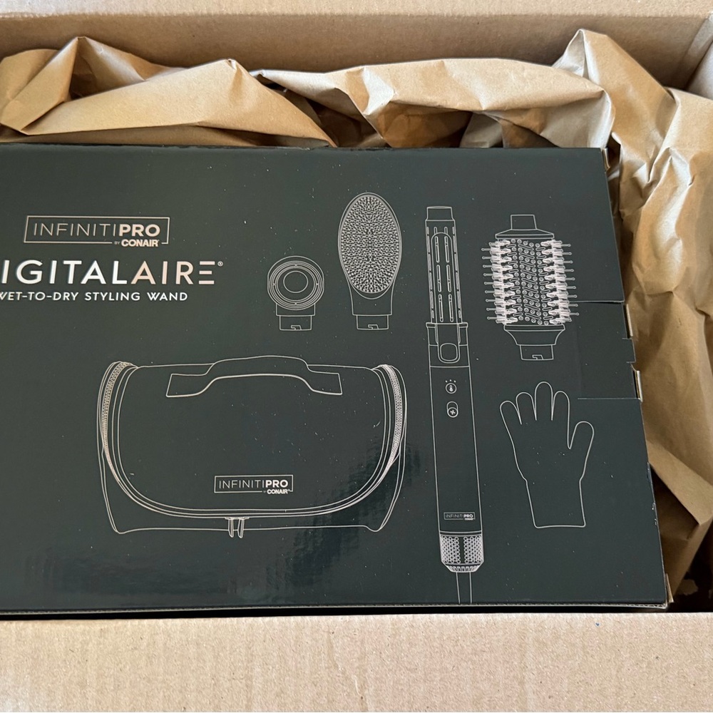 InfinitiPRO by Conair DigitalAire Wet-to-Dry Styling Wand - Black